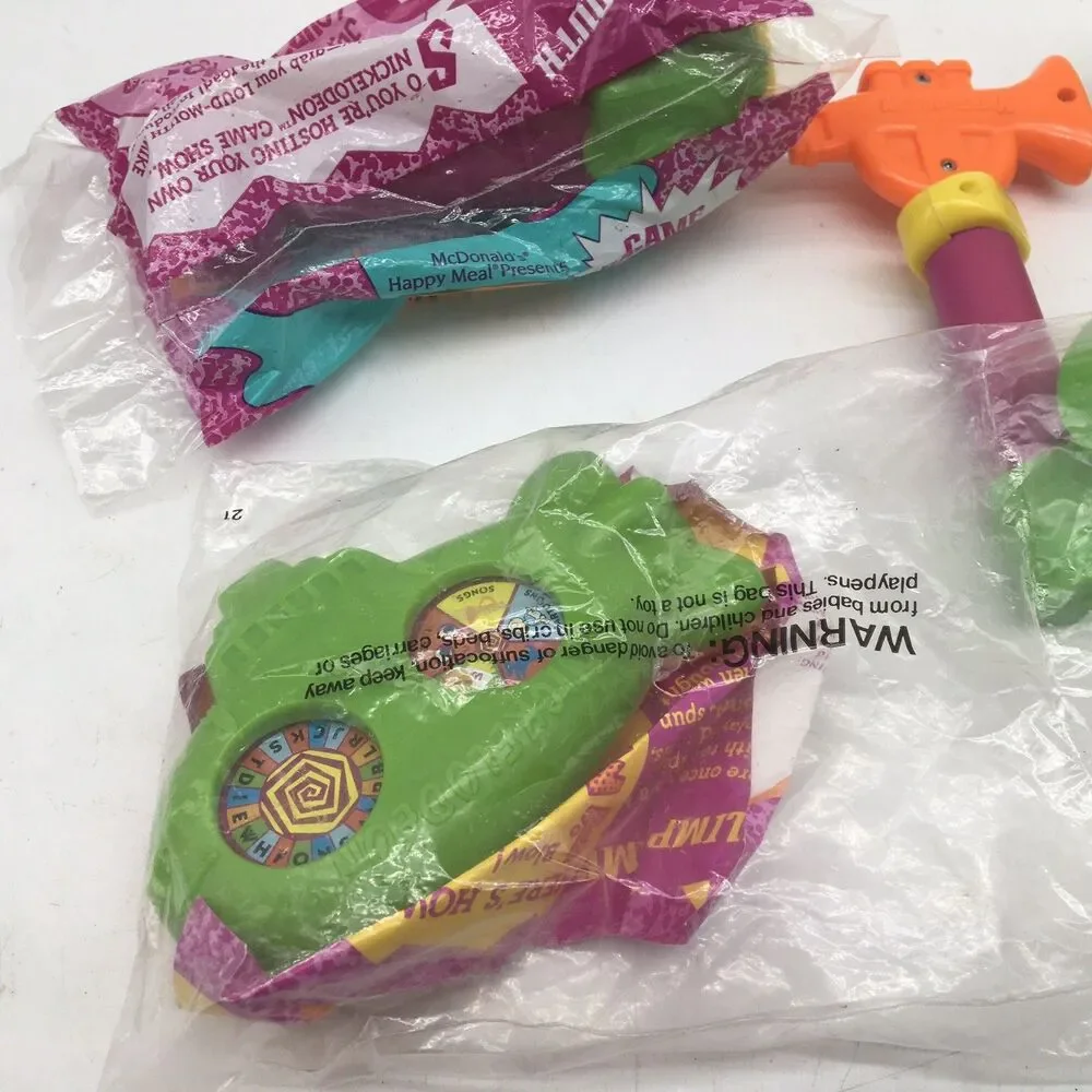 1992 Nickelodeon Game Gadgets McDonalds Happy Meal Toys Lot 4 Slime Mike Vtg